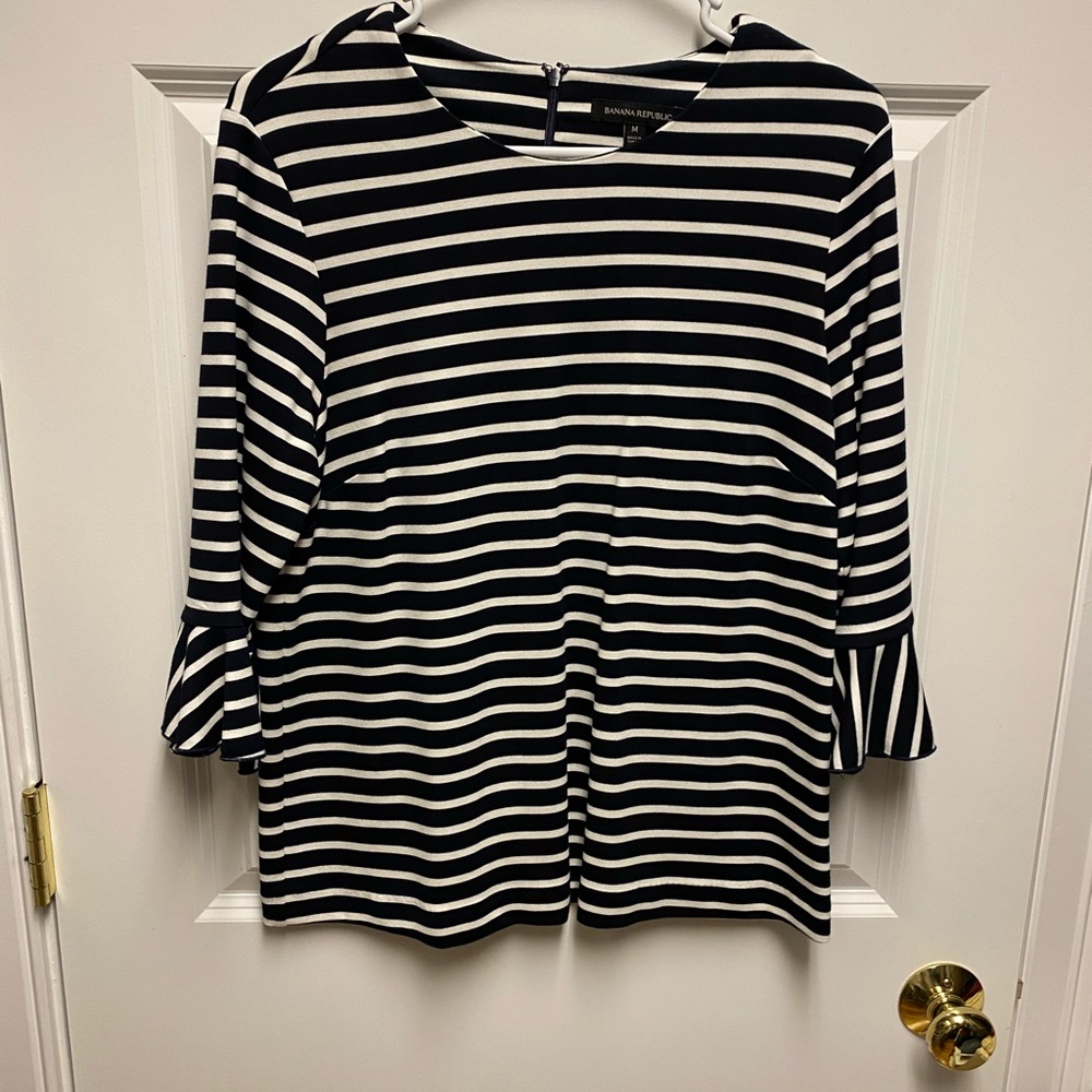 Navy striped top